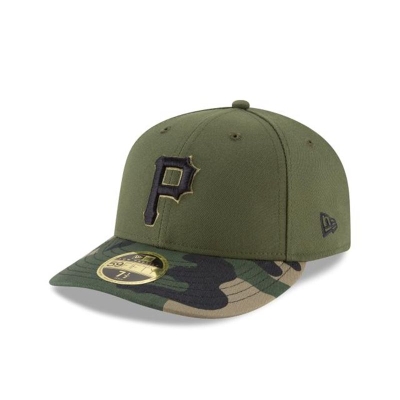 Green Pittsburgh Pirates Hat - New Era MLB Alt Authentic Collection Low Profile 59FIFTY Fitted Caps USA4817239